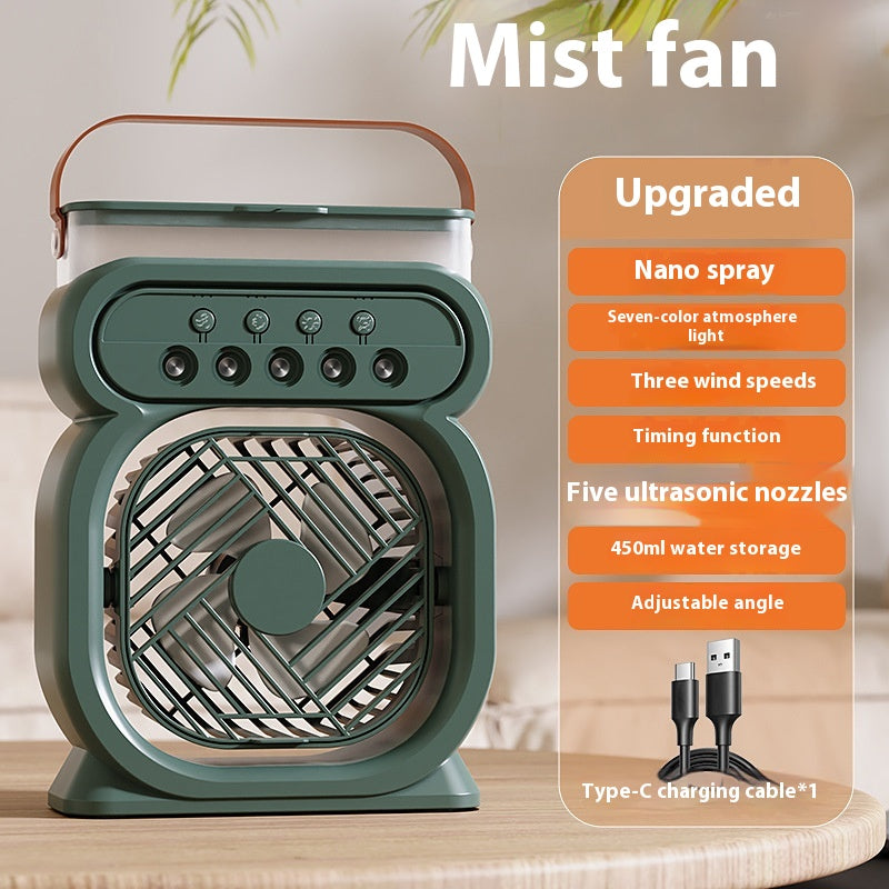 3 in 1 Portable Air Conditioner Evaporative Air Cooler LED Night Lights 3 Speeds Humidifier Fan for Home Office