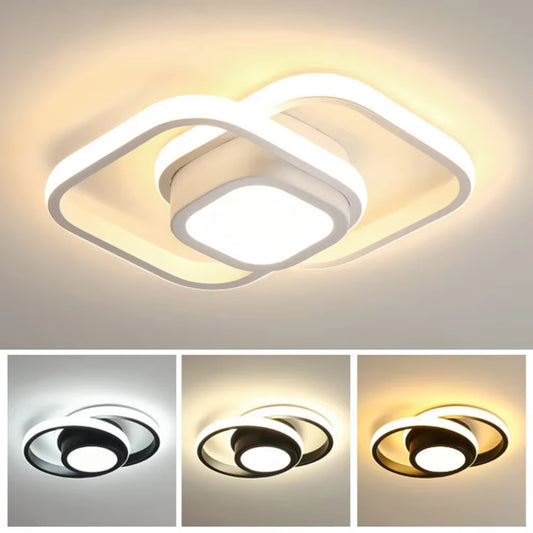 3 Light Color LED Ceiling Lamp Modern Dimmable Bedroom Chandelier Ceiling Lights for Dining Room Living Room Nordic Aisle Lamp
