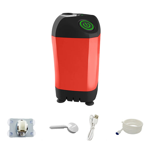 Outdoor Camping Shower IPX7 Waterproof Orange with Digital Display Portable Electric Shower Pump for Hiking Travel Pet Watering
